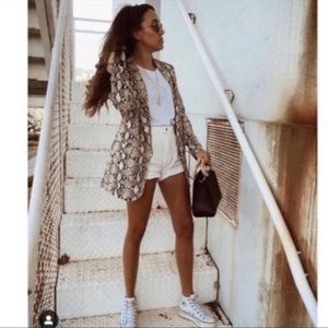 Zara snakeskin blazer XS